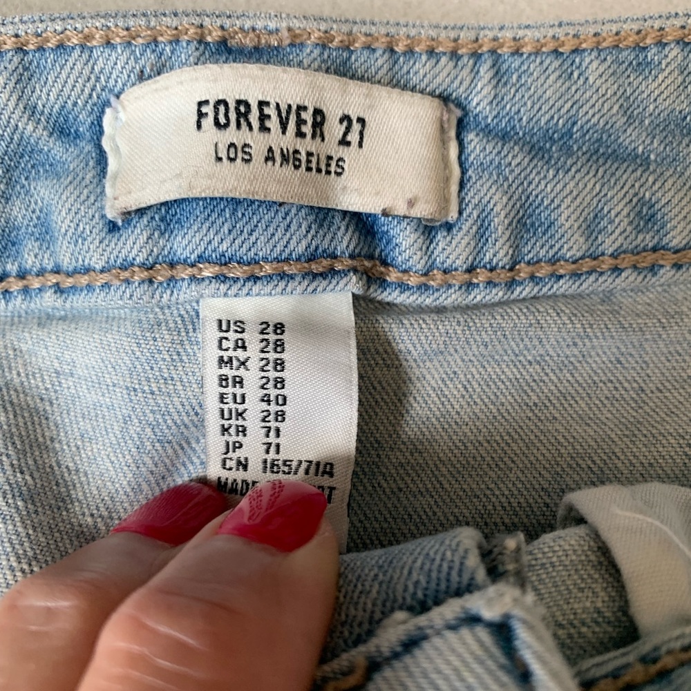 Denim mini skirt